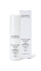 CREMA RIGENERANTE VISO - Chrono Age® crema Rigenerante viso dalla consistenza morbida e non unta con ATiPenergy® ed Isoquercetina ad azione energizzante ed antiossidante. Agisce sui processi chiave responsabili dell’invecchiamento cutaneo.
