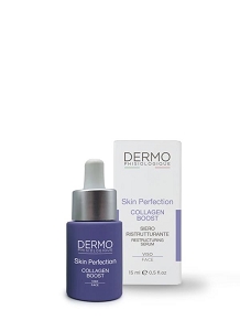 COLLAGEN BOOST - Skin Perfection Collagen Boost è un booster formulato con Peptide Complex Pro-Collagene Tailor Made, un complesso molecolare altamente concentrato di tre differenti peptidi, ciascuno progettato per rigenerare il tipo di collagene sulla cute