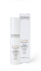 Crema Viso Schiarente con Arbutina - D white Crema viso schiarente con arbutina è un'emulsione viso ad azione schiarente*, uniformante ed illuminante dalla texture leggera a rapido assorbimento.
