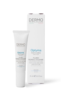 FLUIDO BORSE E OCCHIAIE con Escina e Caffeina - Optyma Fluido borse e occhiaie è un'emulsione fluida formulata appositamente per ridurre e correggere gli inestetismi del contorno occhi quali borse ed occhiaie, che appesantiscono e spengono lo sguardo.